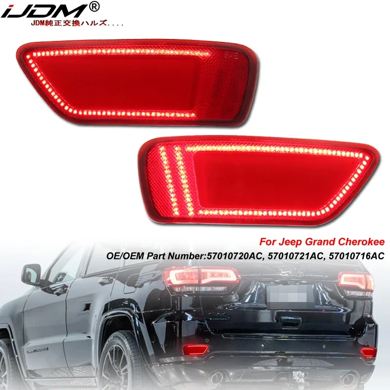 

Отражающие фонари заднего бампера iJDM для Jeep Grand Cherokee WK2, компас и для Dodge Journey, задние стоп-сигналы и задние противотуманные фары 11-2021
