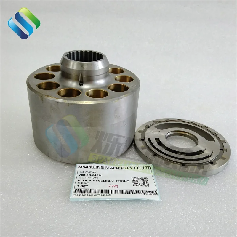 For Komatsu PC 708-3D-04320 PC130 PC138 Excavator Hydraulic Parts Cylinder Block Assy 708-3D-04320