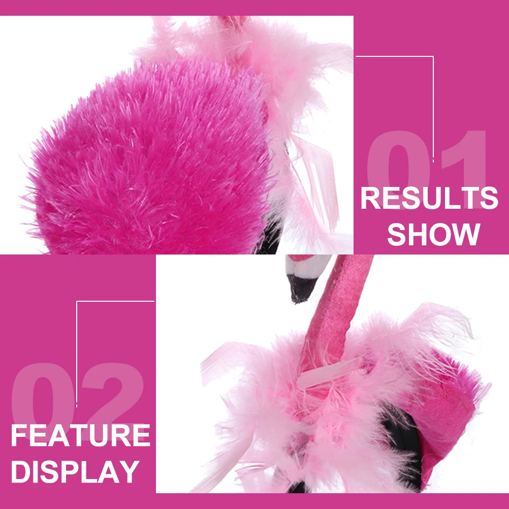 

2pcs Flamingo Headband Kids Hat Stretchable Birthday Party Hair Band Decorative Children Accessory Prop
