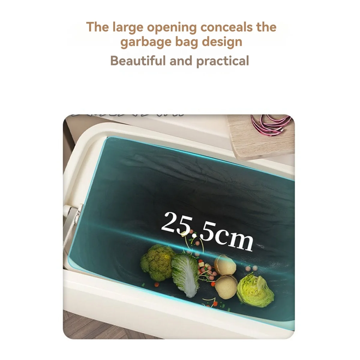 

AB51 Home Kitchen Toilet Hanging Trash Can Square Design Convenient Flip Cover
