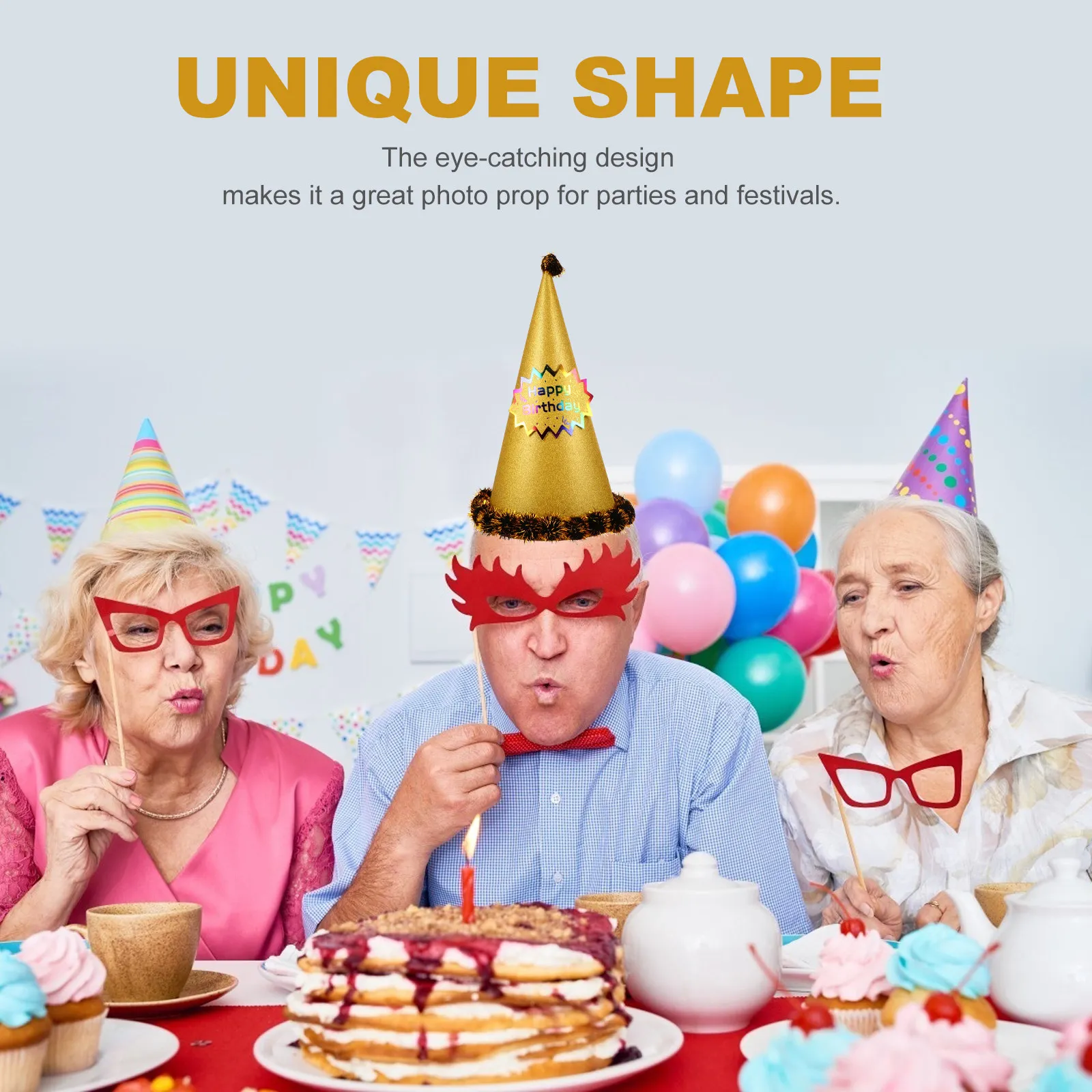 Goldener, kegelförmiger Partyh – Party Hat Cone Bewertung und Preis