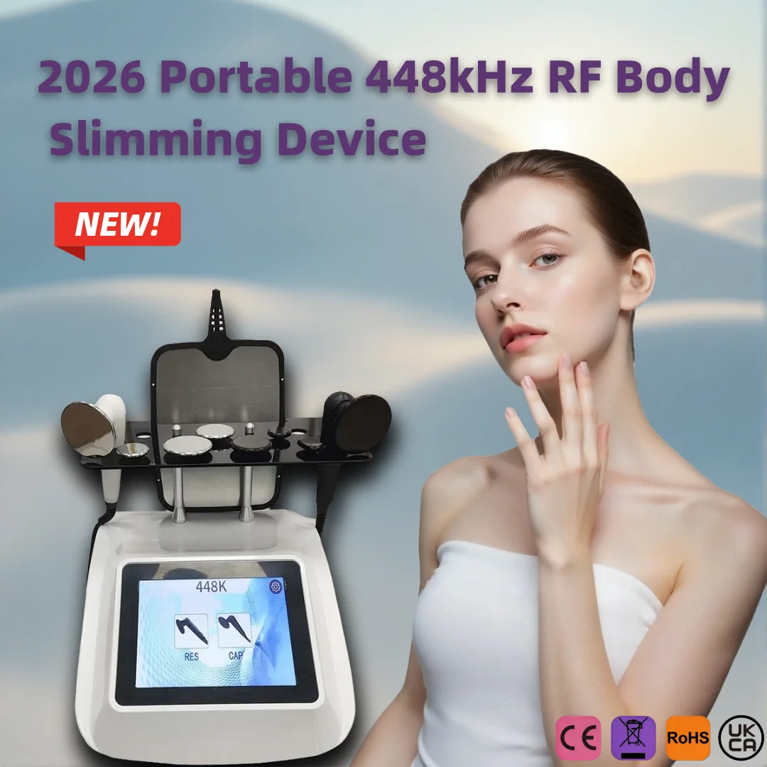 Portable RF Machine 448KHz Frequency Skin Firming Body Contouring Pain Relief CE Certified for Salon Home Use New Model 2026