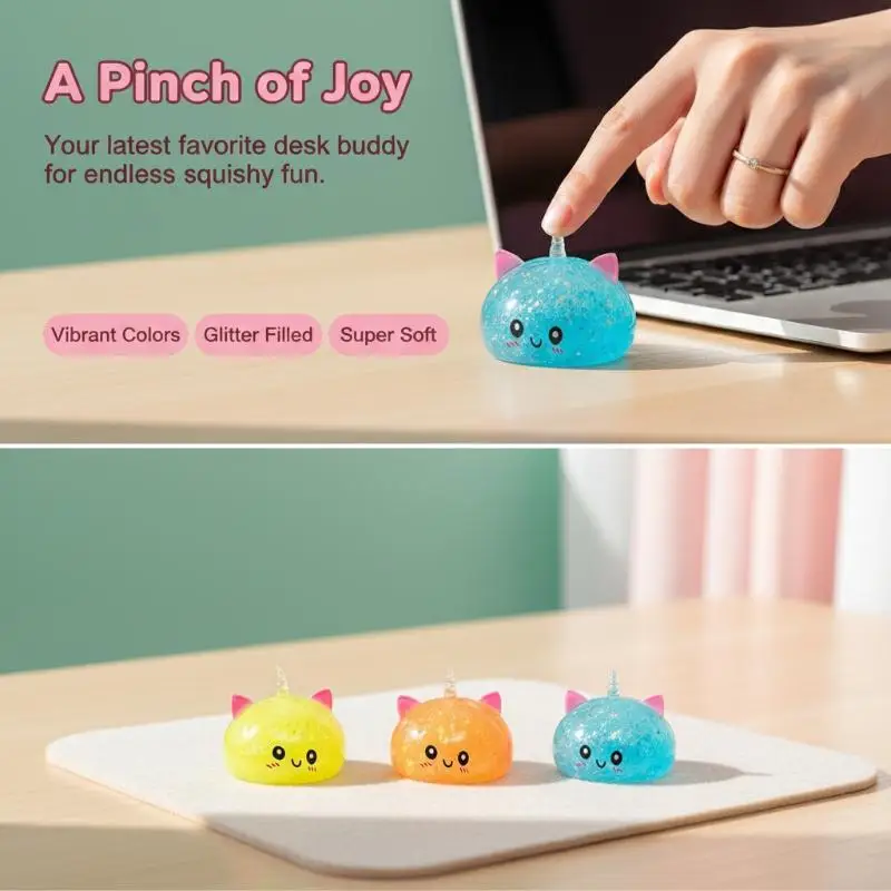 1 PCS Dreamy Bun Pinch Music Blind Box Release Toy Steamer Bun Fidget Toy