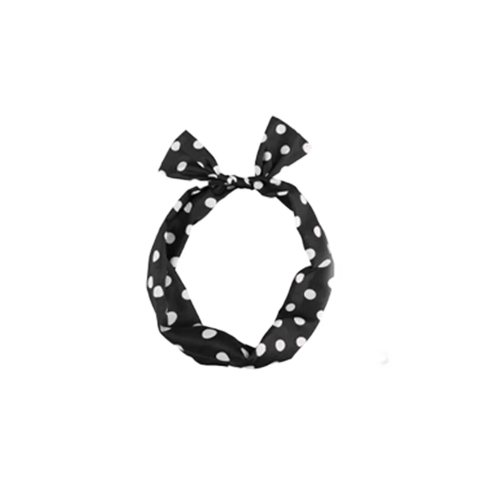 PESENAR Conjunto de acessórios de fantasia feminino dos anos 50, lenço de chiffon, bandana de bolinhas, faixa de cabeça retrô, óculos de olho de gato