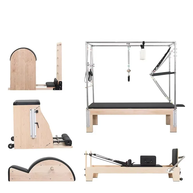 

YTYIN Hot Sale Oak Wood Pilates Reformer Set | Customizable Leather Colors for Yoga Studio & Home Use