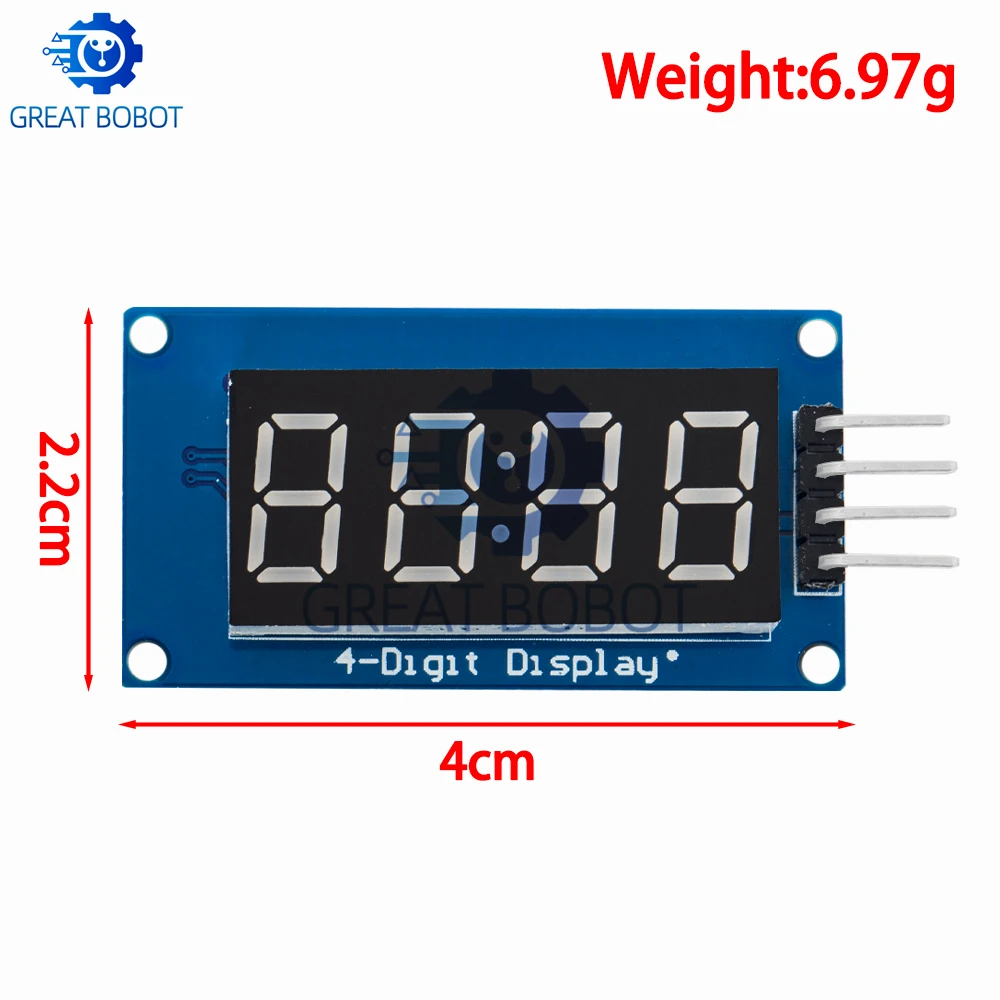 BS TM1637 وحدة عرض LED رقمية 4 بت لـ Arduino! 7-قطعة، أنبوب الأنود الأحمر 0.36 بوصة، أربعة - برنامج تشغيل تسلسلي لعرض الساعة