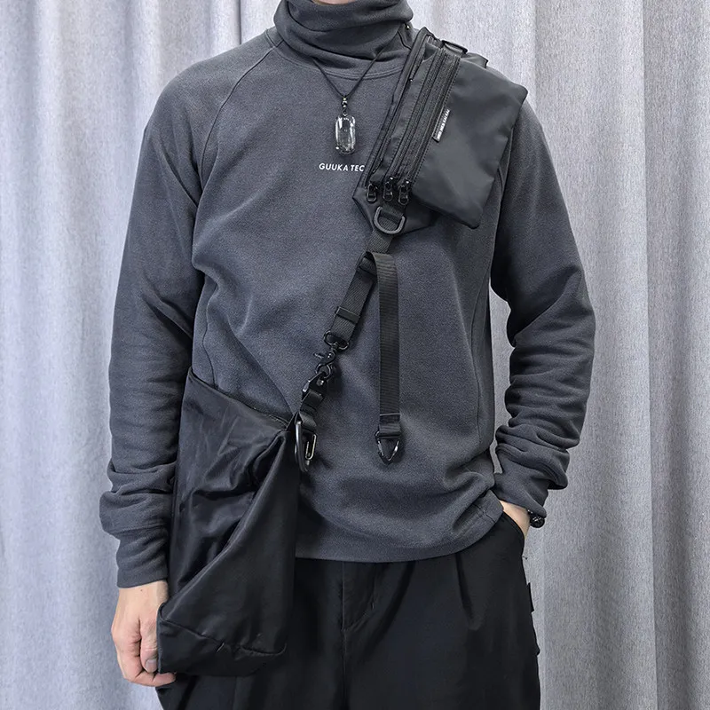 Multi-purpose Adjustable Bag Strap With Phone Storage Pouch Detachable Tactical Techwear Shoulder Strap Bag Accessories