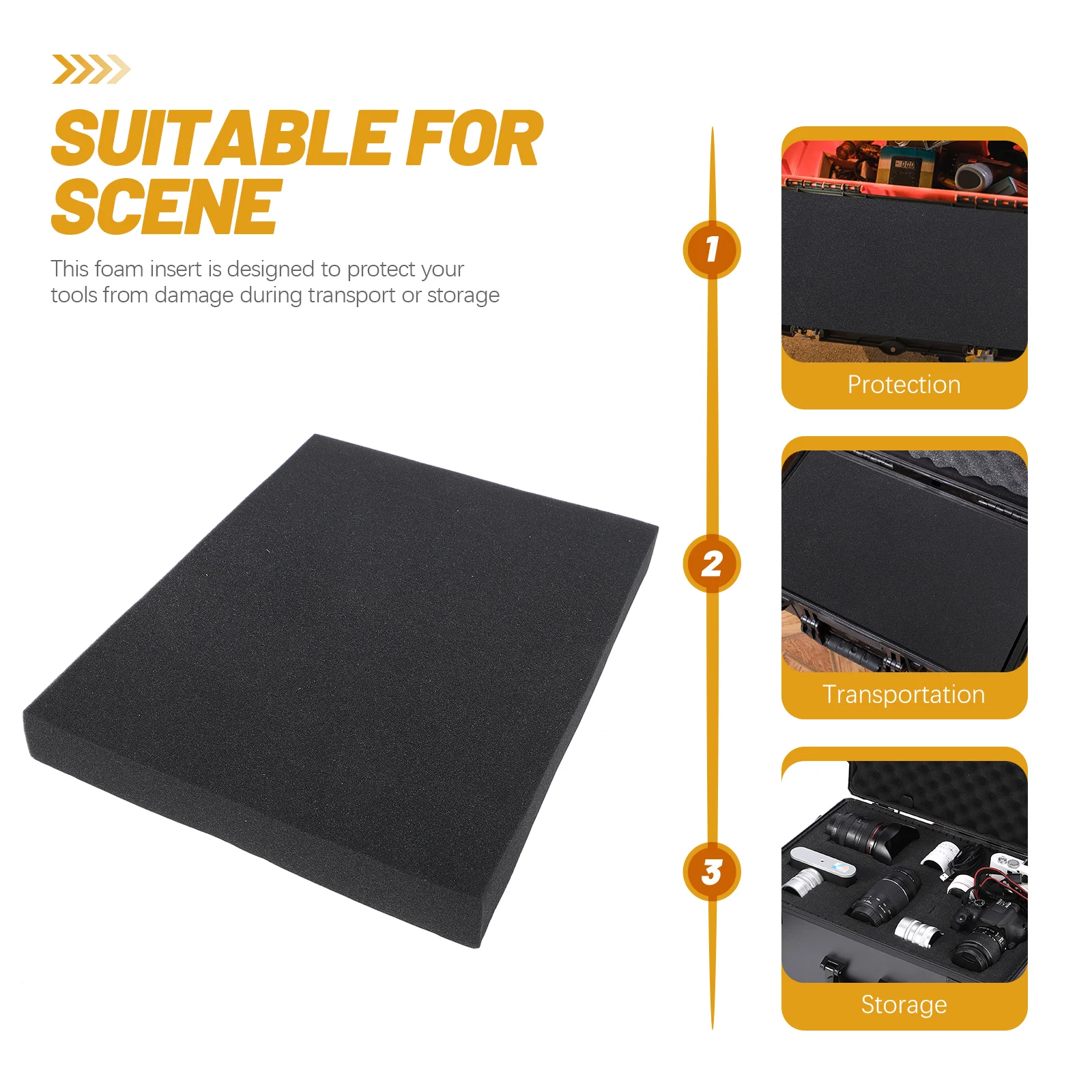 Checkered Glass Packaging Toolbox Case, Tool Box Espuma Forro, Shockproof Protective Padding Packing, Case for Cases Insert