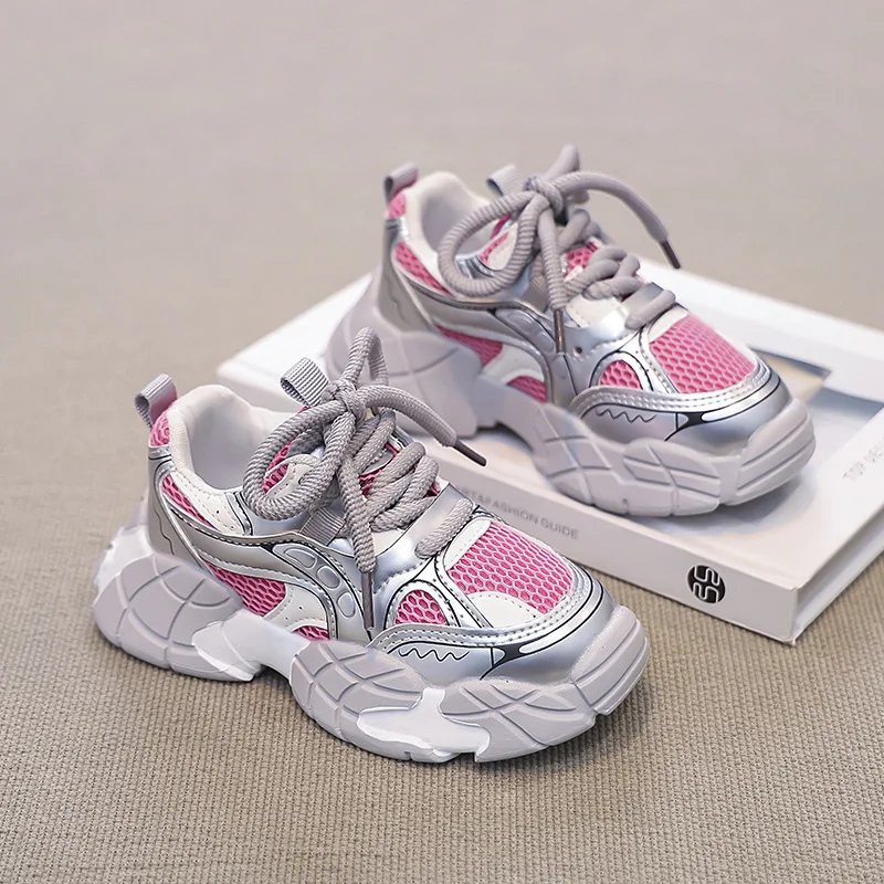 

Детские весенние кроссовки для девочек, детская обувь для бега на открытом воздухе для мальчиков и девочек, мягкая Нескользящая детская обувь для тенниса