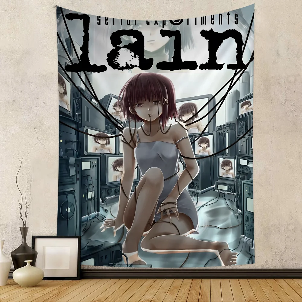 

Serial Experiments L-Lain Anime Movie Wall Tapestry Bohemian Wall Tapestries Mandala Wall Hanging Home Decor