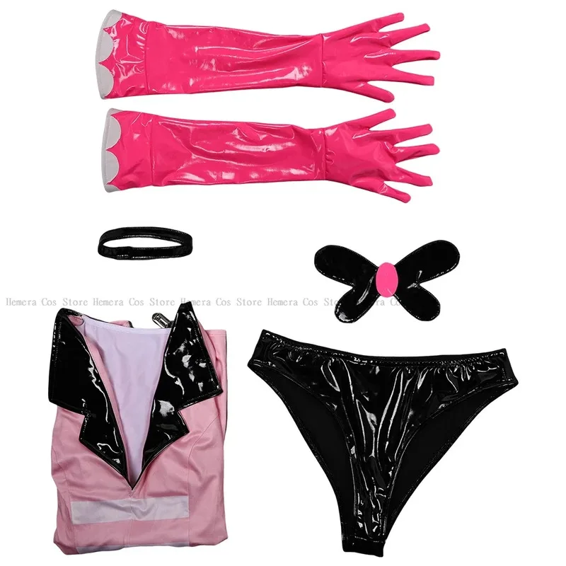 2025 11 Hazbin Dust Outfit disfraz de Hotel conjunto de baile de tubo Sexy ropa Anime Cosplay Angel Onsie fiesta de Halloween Uni