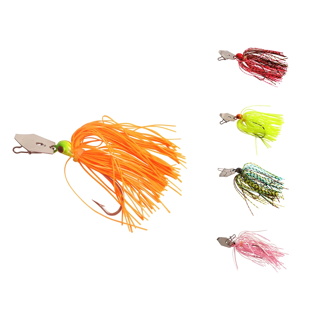 Swim Jig Tassel Rotating Bait Bucktail Jig Lure Hair Jig Strong Sharp Hooks Compound Rotating Sequin Bait For Fishing