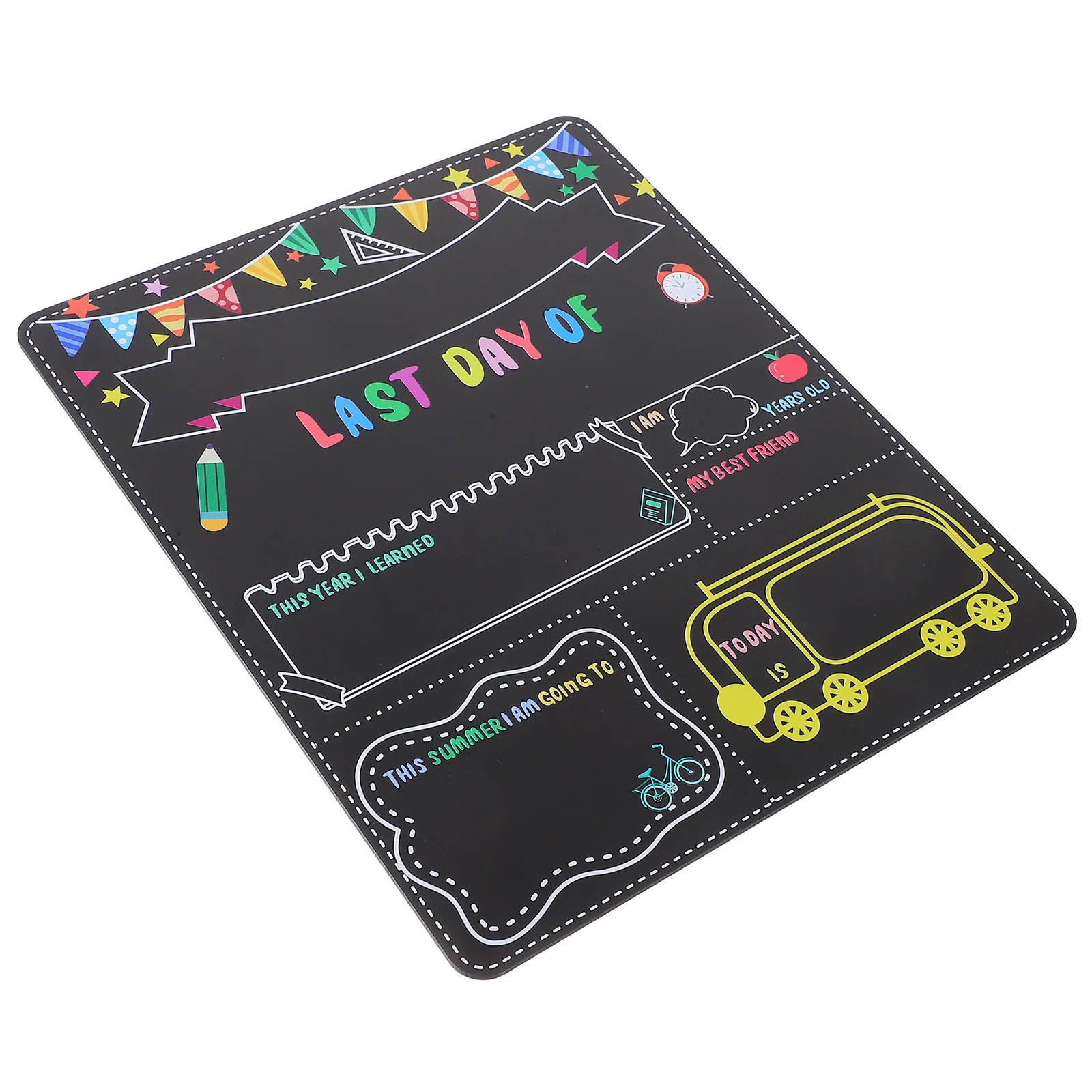 

Double-Sided Blackboard School Supplies Lightweight Wood Back to School First Day Chalkboard Sign Classroom Decor