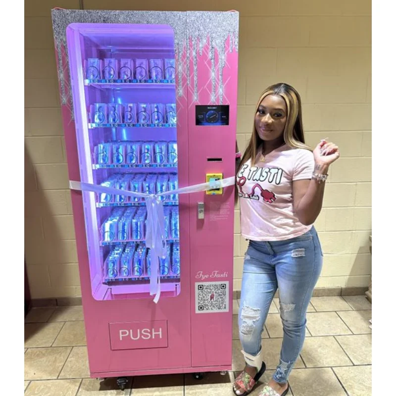 Hot Sale Customized Pink Lash Small Vending Machine Beauty with google apple Pay and Credit Card Payment