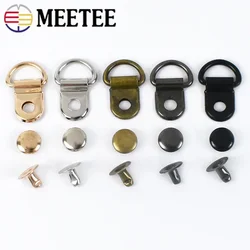 10/30/50Sets 9*14mm Metal Buckles D Ring Bag Side Clip Buckle Nail Carabiner Strap Clasp Snap Hook DIY Sewing Accessories