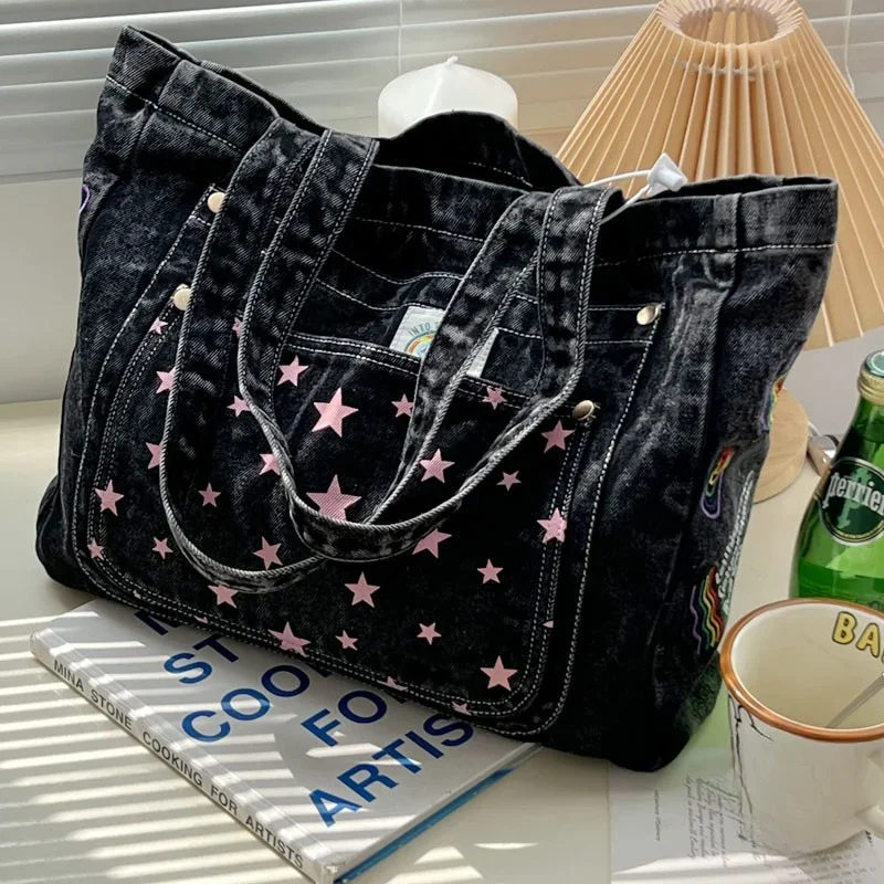 Children Messenger Bags Fashion Square Canvas Denim Women Shoulder Bags Small Tote Bag for Women Designer Bags Сумка Женская Sac