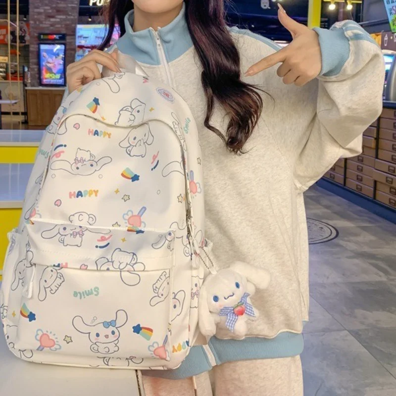 

Sanrio аниме рюкзак с принтом Cinnamoroll, школьный рюкзак в стиле преппи, дорожный рюкзак и сумка для ноутбука