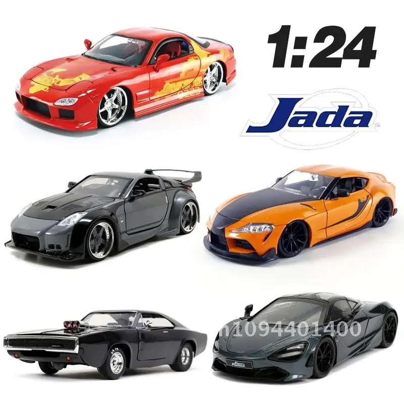 Jada 1:24 DOM Fast & Furious F8 F9 RX7 SUPRA Impala GTR2000 legering Nationale ss EVO 350Z model JDM Grand auto