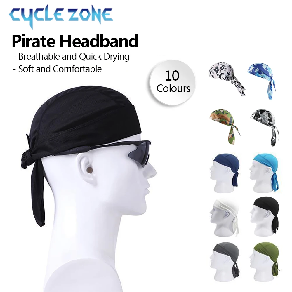 Schnell trocknende Fahrradkappe, Sonnenschutz, Anti-Schweiß-Kopftuch, Kappe für Herren und Damen, Bandanas, Pirat, randloser Hut für MTB, Laufen, Outdoor-Sport