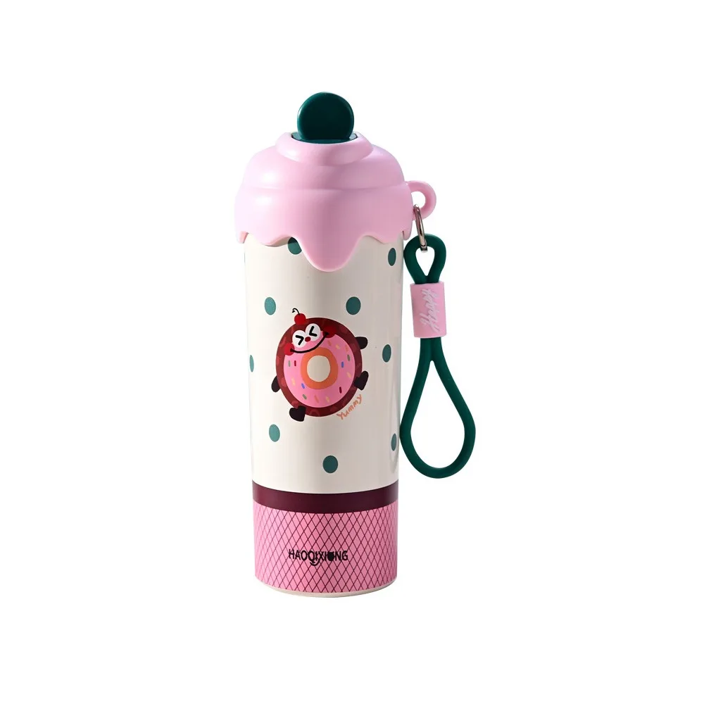 

Ice Cream Vacuum Cup 600ML Insulation Or Cooling Floating Ball Insulated Cup High-Capacity With Pendant Thermal Water Bottle