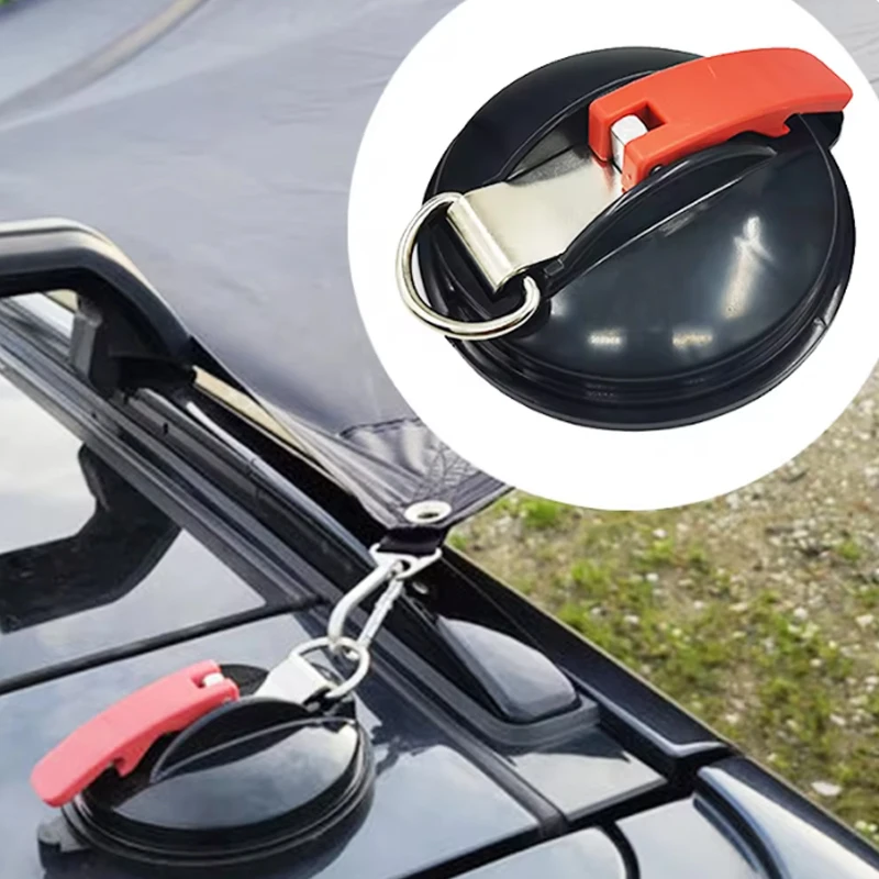 Vacuum Suction Cup Anchor with Fixed Hook Suction Cup Hook for Heavy-Duty Car Watch Strap Suitable for Car Bathroom