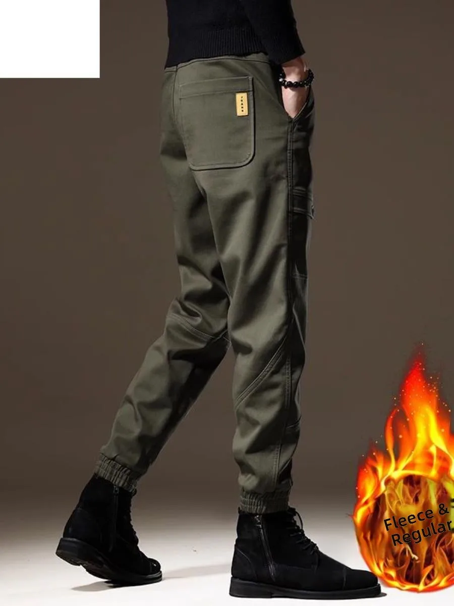 

High-End American Casual Workwear Pants Men's Autumn Winter New Loose Cuffed Long Pants Men's Fce Inner CleanFit Sle