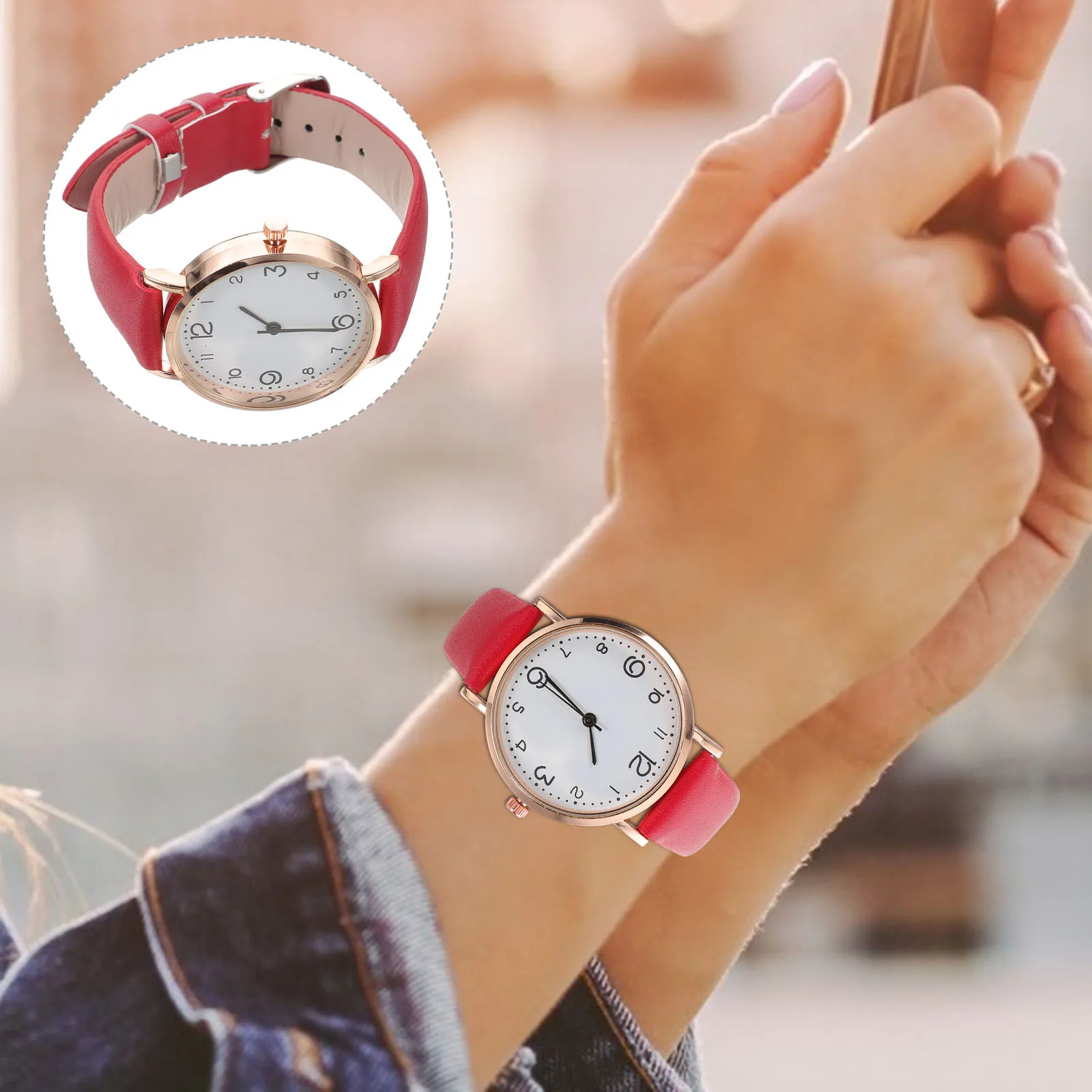 ساعة يد نسائية رائعة، تصميم أنيق ومحمول، قابل للتعديل، هدية للحفاظ على الوقت للنساء #5