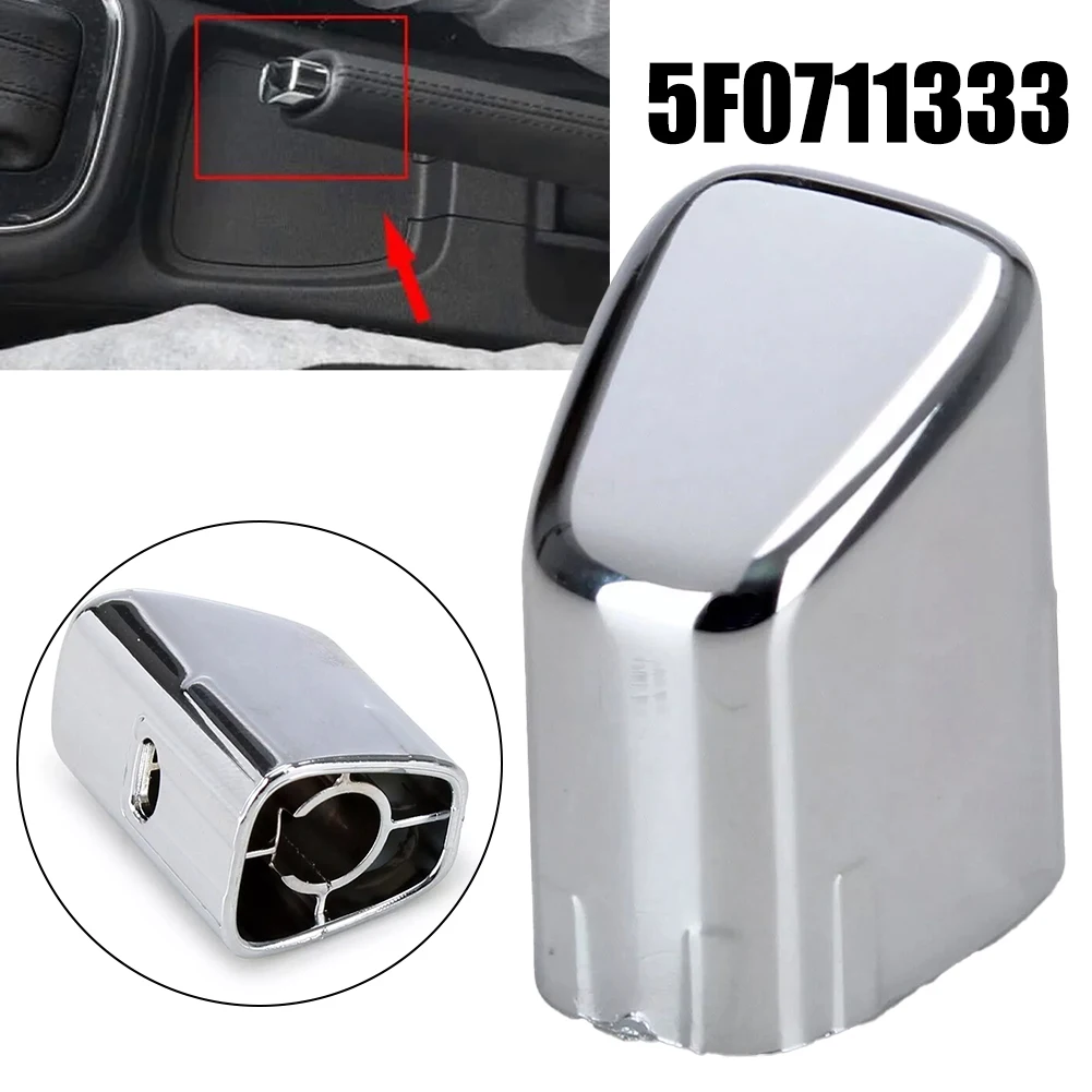 Car Handbrake Electroplating Button 5F0711333 For Skoda For Octavia 13-21 For SEAT For Leon 13-21 Silver Handbrake Push Button