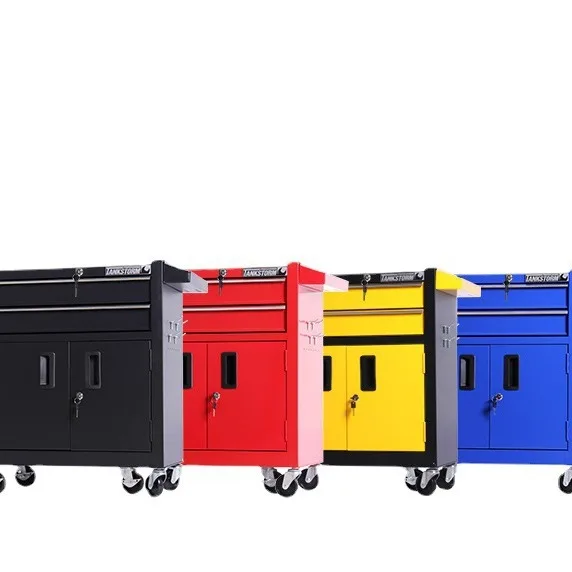 Iron Tool Cabinet Tool Cart Auto Repair Drawer Parts Cabinet Removable Tattoo Workbench Workshop