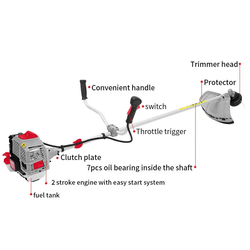 65CC 2 Stroke Engine   String Trimmer Lawn Mower  Brush Cutter