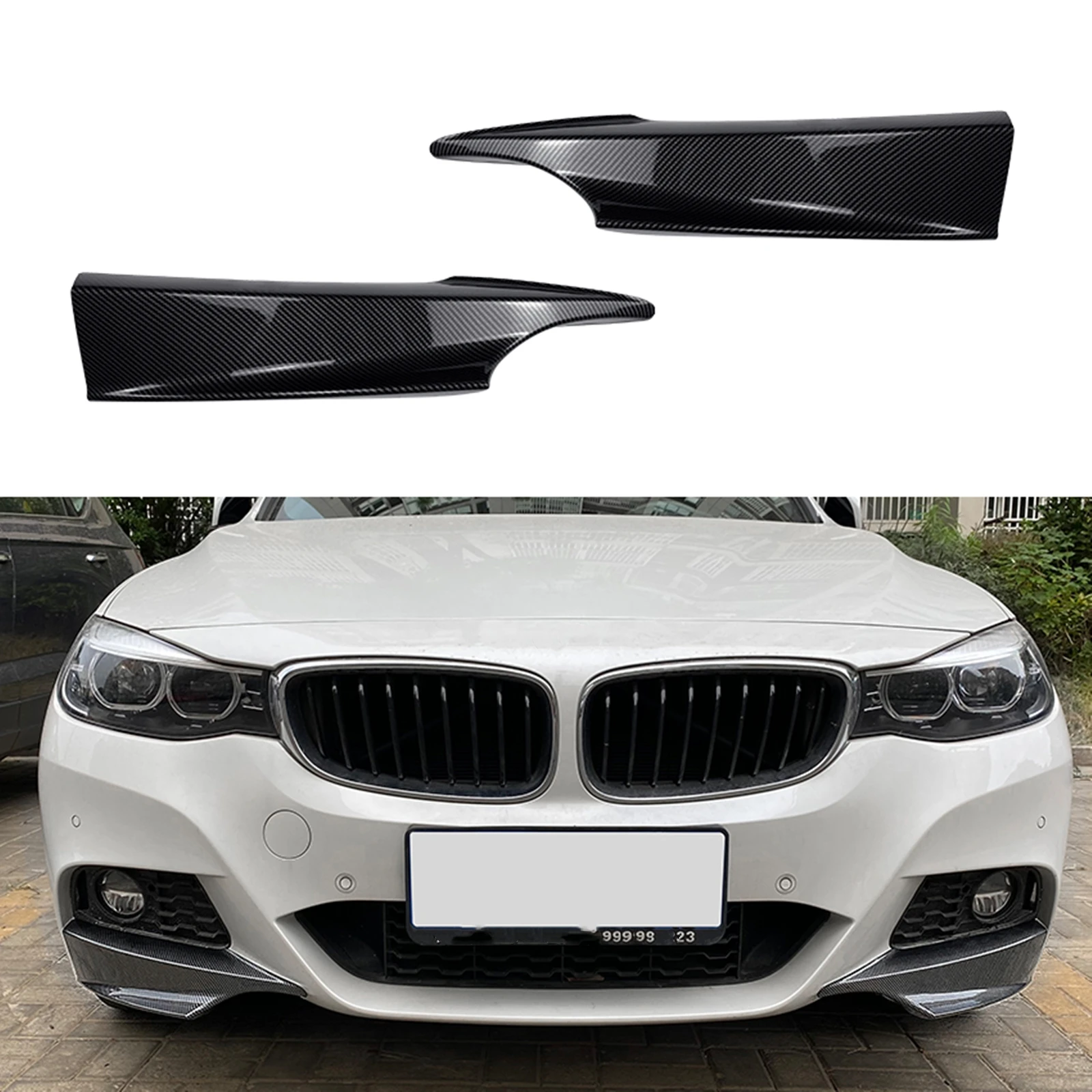 

Front Bumper Side Splitter Cover For BMW 3 Series GT F34 320i 325i M Sport 2014-2019 Car Fog Light Lower Spoiler Air Vent Guard