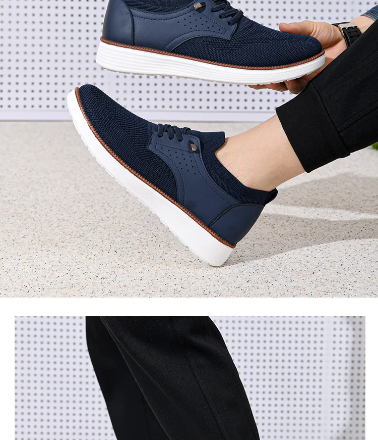 Atmungsaktive Freizeitschuhe für Herren im Frühling und Herbst, Mesh-Sportschuhe, weiche Sohle, rutschfest, One-Step-Dad-Schuhe – Detail 19