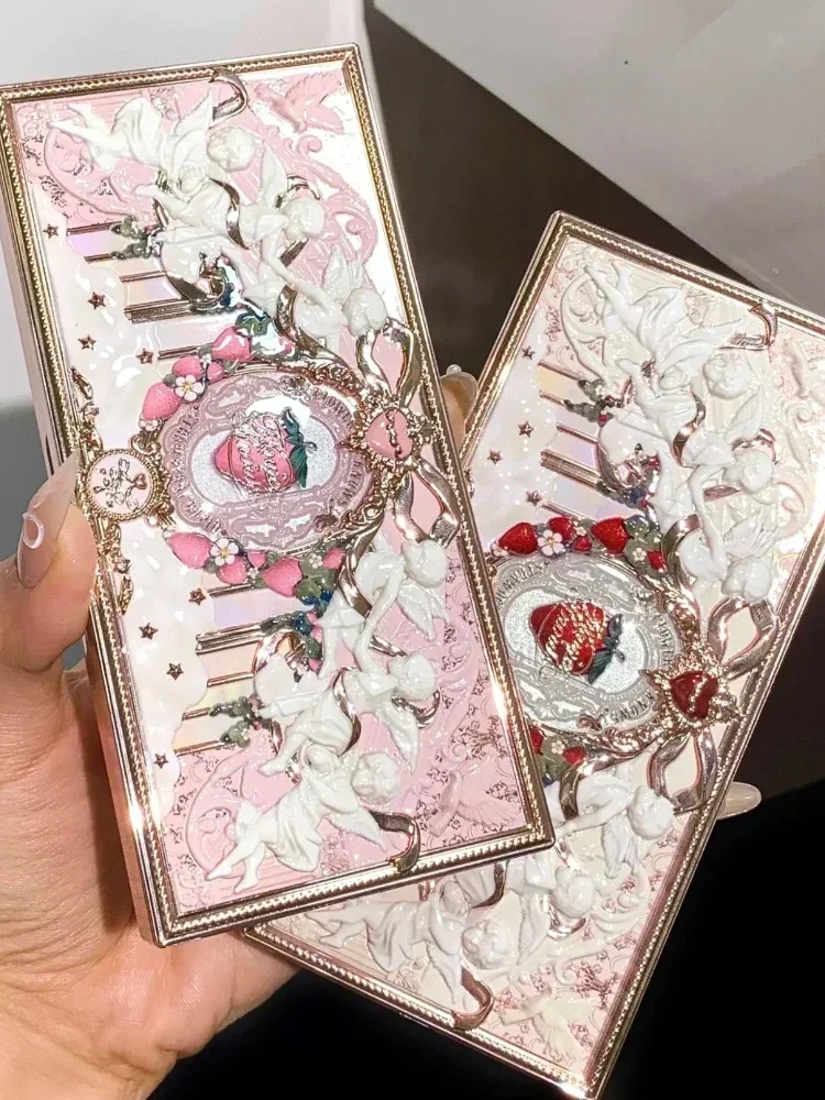Flower Strawberry Collection Eyeshadow Matte Glitter Shimmer Eyeshadow Face Palette Highlight Blush Longlasting Makeup Palette