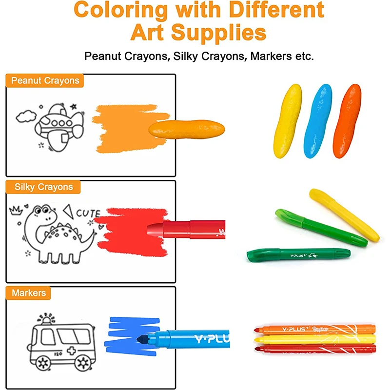 Kids Painting Scroll Coloring Page Graffiti  Sticky Color Filling Paper Roll for Kids DIY Painting Educational Toys Montessori