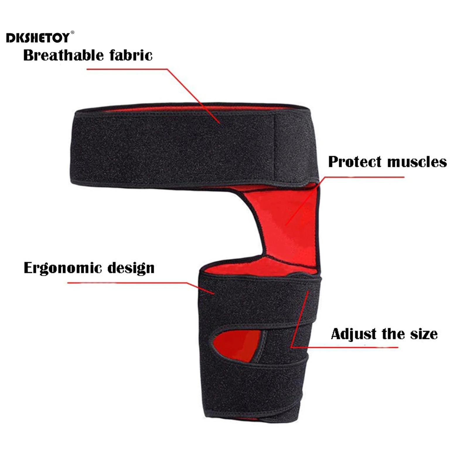 Hip Brace Groin Support Belt Compression Groin Wrap Pain Relief Thigh Hamstring Breathable For Men Women Cycling Knee Boots