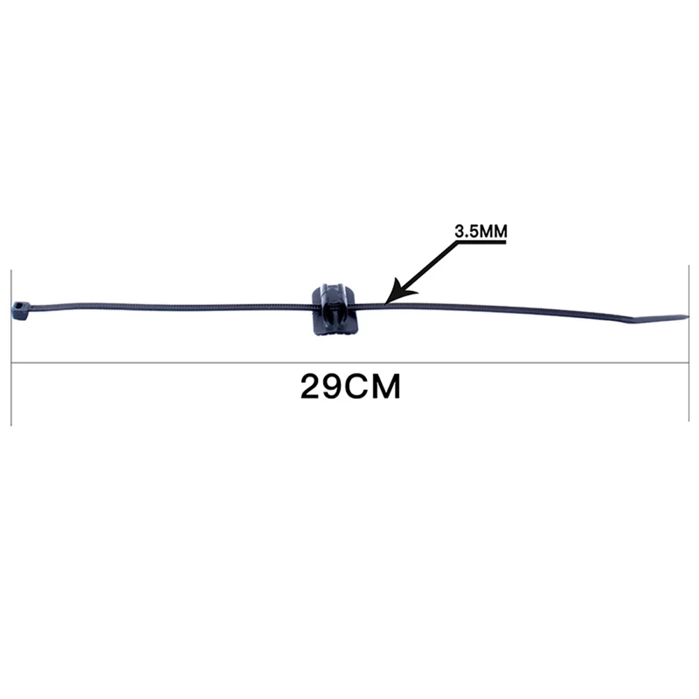 

4Pcs Mountain Bike Cable Tie Seat Black Plastic 29Cm Length for Line Fixing Brake Shifting Universal Tubing Buckle Frame Stop