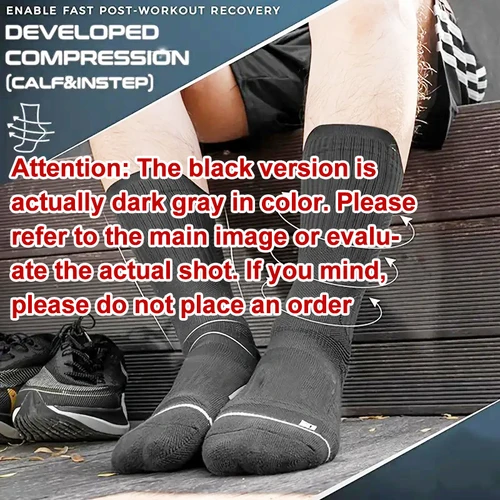 Imagen 2 del producto 1/4/5/10 pares de calcetines deportivos para hombre tecnología de amortiguación a prueba de olores absorbente de sudor transpirable correr baloncesto calcetín de compresión