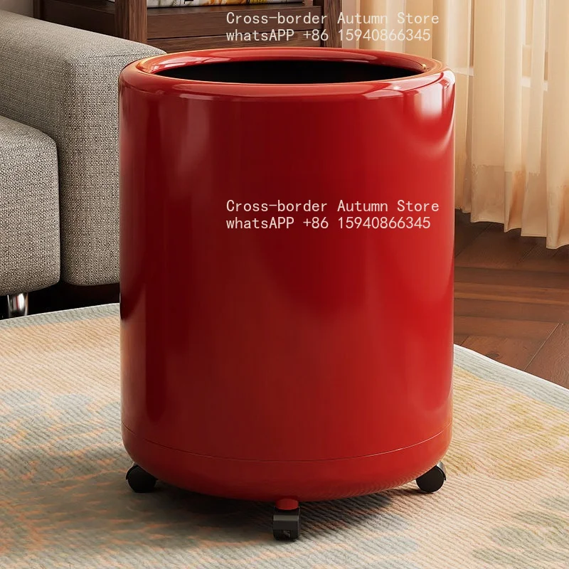 Mobile trash can household living room light luxury high-end high-value bedroom dormitory bathroom toilet