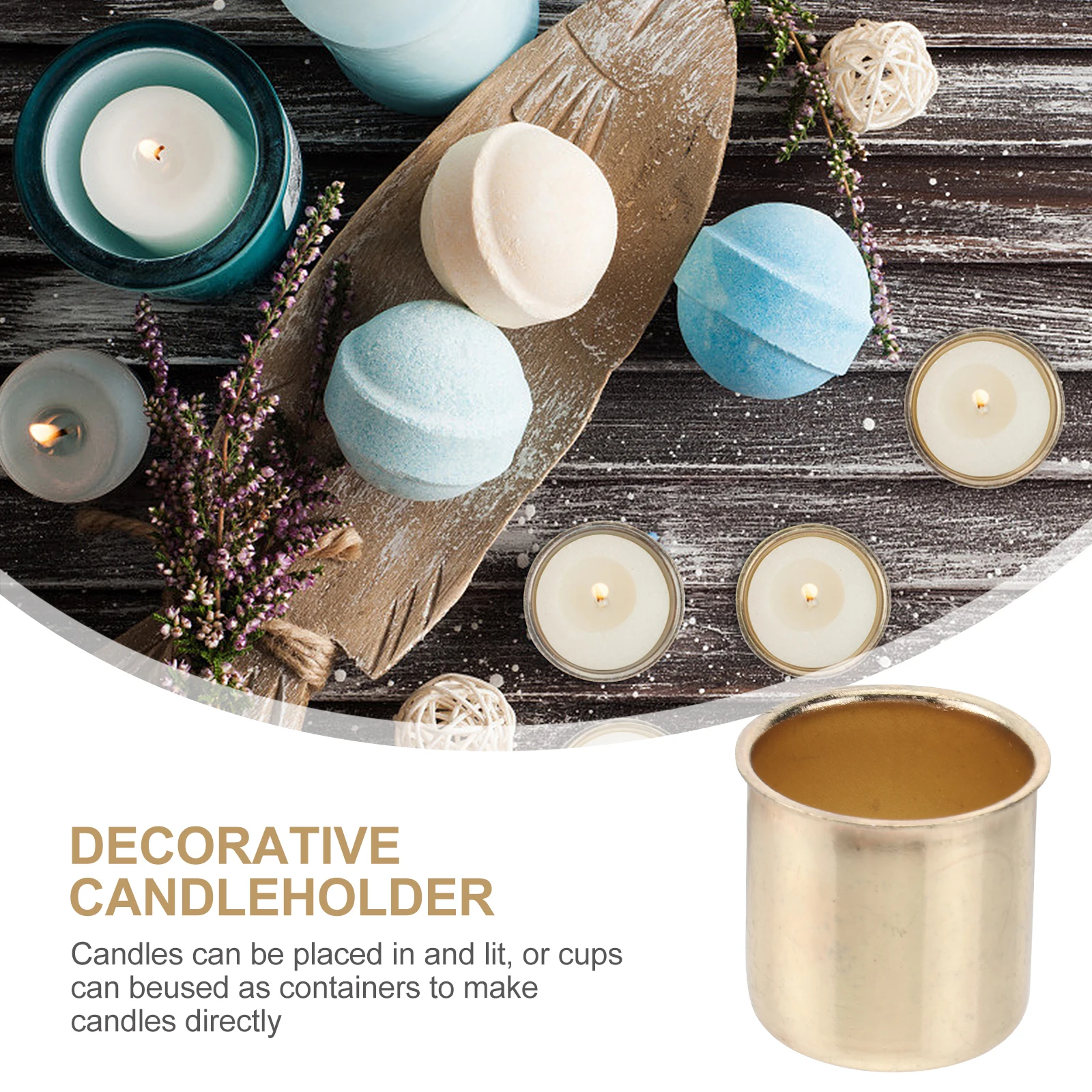 

10Pcs Mini Holders Metal Candlestick Set for Home Garden Party Decorative Cups Candlestick