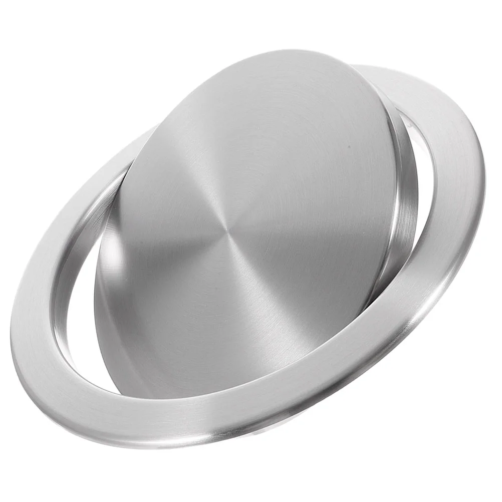 

Stainless Steel Embedded Trash Can Lid 430 Circular Small Silver Kitchen Bathroom Waste Bin Flipping Cover Easy Replacement Odor
