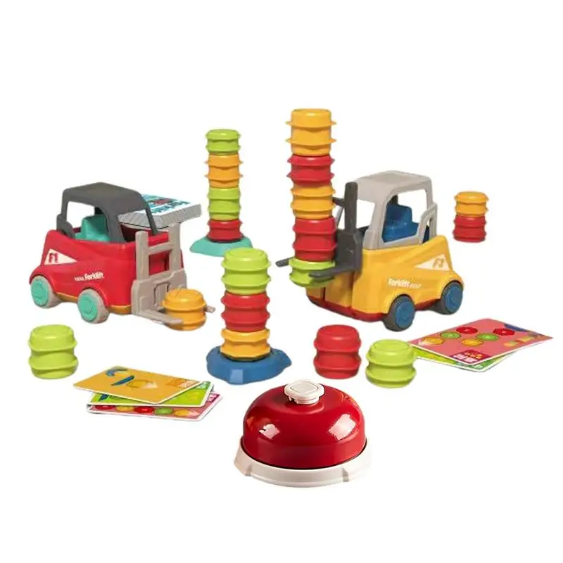 

Mini Forklift Toy Childrens Engineering Truck Forklift Press Shovel Toy Car Suit Education Stacking Toy Board Game For Party