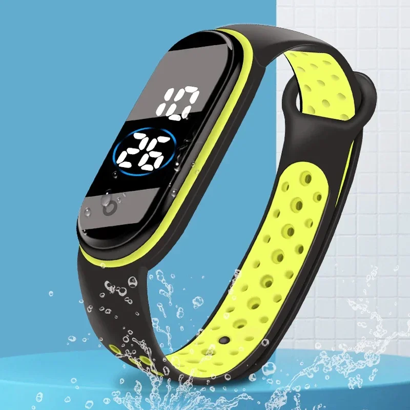 Reloj electrónico de moda para niños, reloj Digital Led resistente al agua, correa de silicona ultraligera, reloj Unisex para adolescentes y niñas