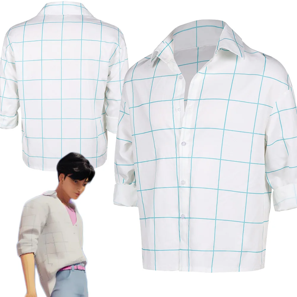 

2025 Cartoon Demon Hunter of KPop Cosplay Saja Boys Jinu T-Shirt RolePlay Suits Outfit Hallowmas Costume Carnival For Men Adult