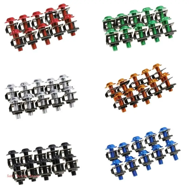 Fairing Fixing 10Pcs Universal M6 6mm Screw for Motorbike Fairing Body Resistant Bolts