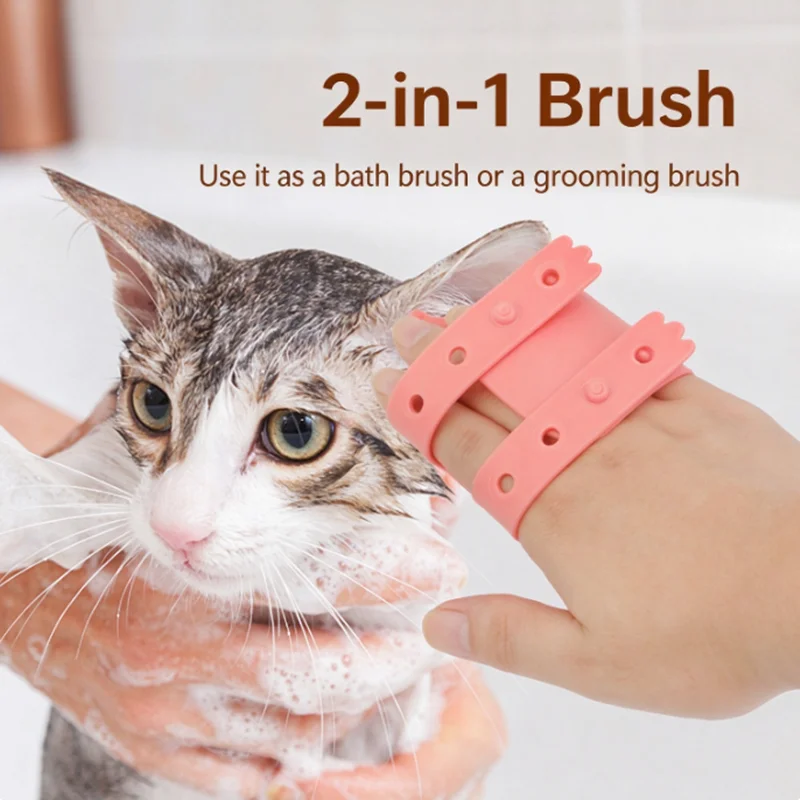 2pcs Multi-purpose dining table legs cat self-brush pet grooming hairbrush. Adjustable strap, cat and dog itch-relieving massage