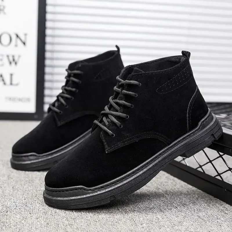 Versatile Men's Sports Shoes 2024 Winter Comfort New Mens Ankle Boot Fashion Classic Mens Shoe Anti Slip Warm Men's Casual Shoes image 4