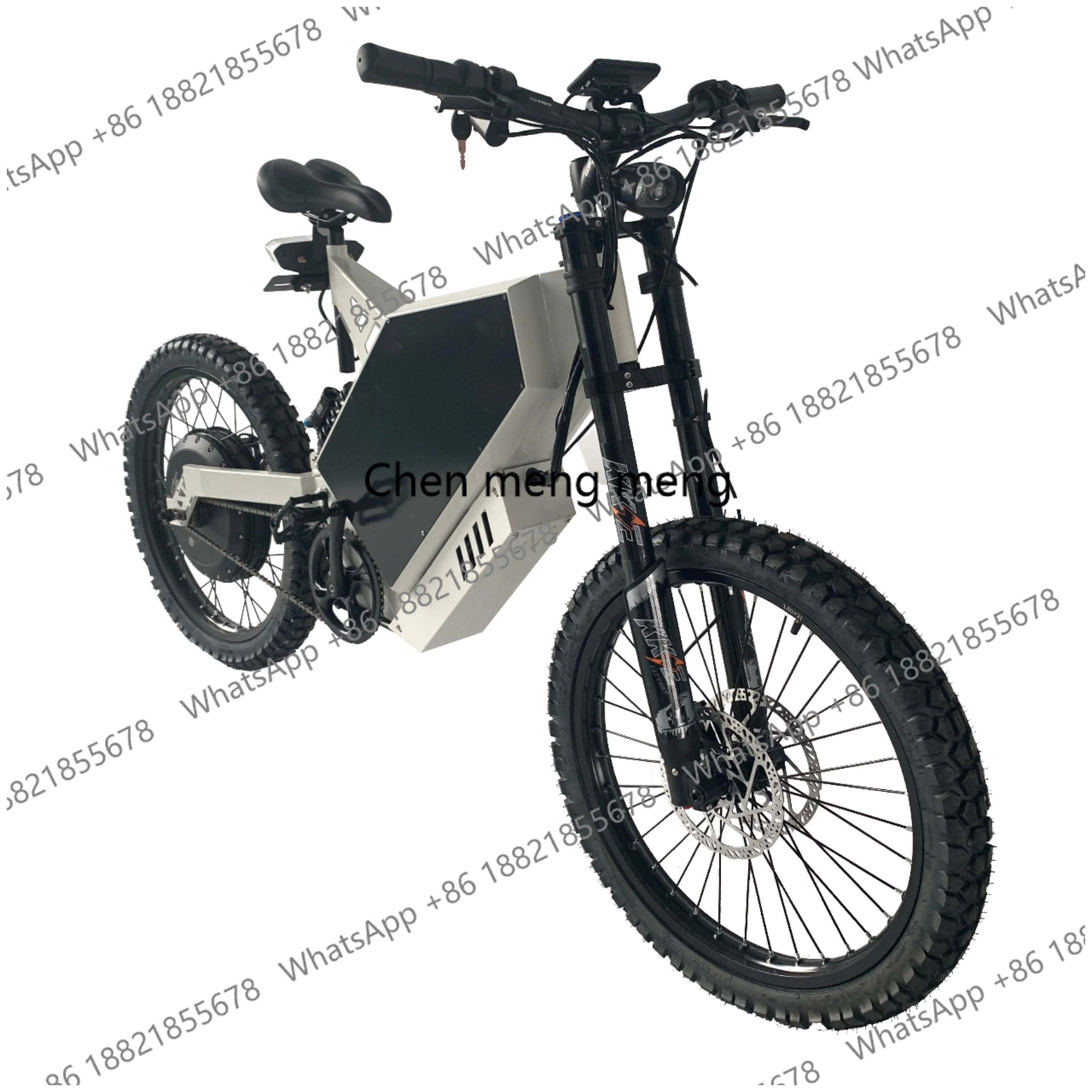 Electric Bicycle with 2000w-8000w Motor Power 12000w Max 72v Lithium Battery Single Speed Steel Frame Material