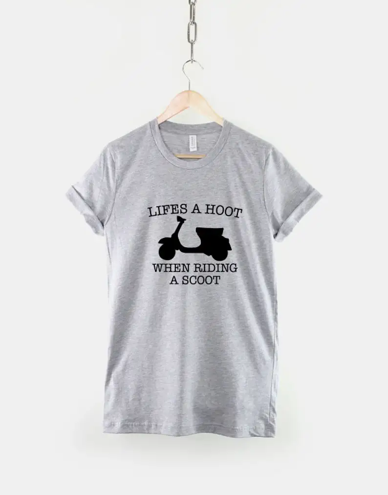 Scooter Moped Shirt - Lifes A Hoot When Riding A Scoot Scooter T-Shirt