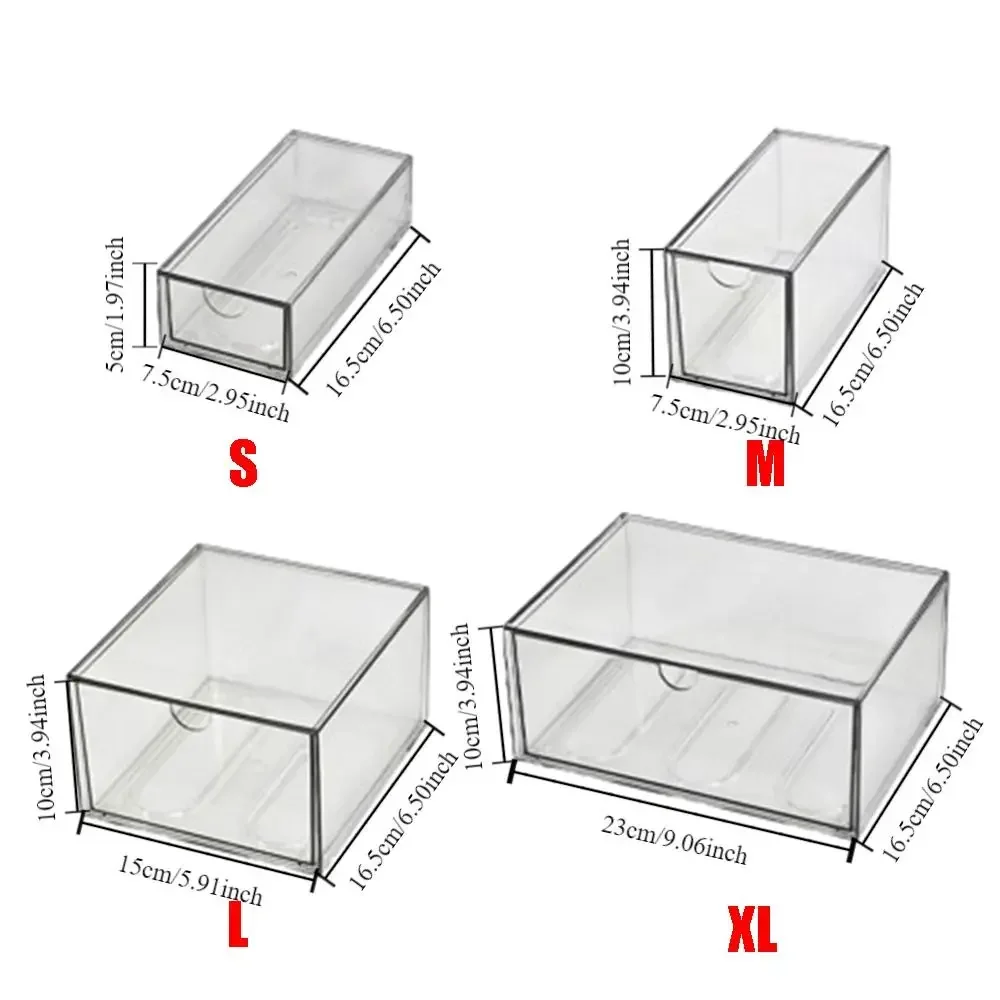 INS Desktop Storage Box Dust Proof Drawer Type Cosmetics Organizer Plastic Space-Saving Jewelry Sorting Box Skin Care