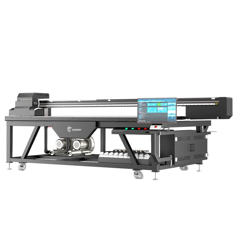 2513 UV Flatbed Printer Industrial uv printer with For Epson XP600 Printer head for glass acrylic large uv printing machine